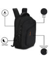 HOT SHOT Large 35 L Laptop Backpack HOTSHOT 1356 DYNAMIC SERIES|Officebag|Laptop Backpack|Chest Strap|Specsholder|15.6 inch (Black) - Image 6