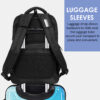 HOTSHOT LAPTOP BAGS ELITE_1408| ANTI THEFT POCKET & KEY HOOK|USB CHARGING PORT|TROLLEY SLEEVE|OFFICE BAG |LAPTOP BACKPACK| COLLEGE BACKPACK|WATER RESISTANT 22 LITERS - Image 4