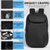 HOTSHOT LAPTOP BAGS PHANTOM_1422| CARD,PHONE & KEY HOLDER|USB CHARGING PORT|TROLLEY SLEEVE|OFFICE BAG |LAPTOP BACKPACK| COLLEGE BACKPACK|WATER RESISTANT 28 LITERS - Image 11