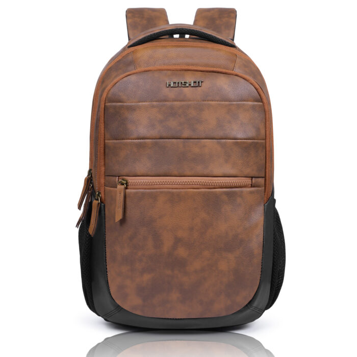 HOTSHOT BAGS VINTAGE SERIES|FAUX LEATHER| LAPTOP BACKPACK|15.6 INCH|OFFICE BAG|COLLEGE BACKPACK |TUTION BAG|SCHOOL BAG |18 INCH|BOYS & GIRLS|MEN & WOMEN |30 LITER LAPTOP BACKPACK - Image 1