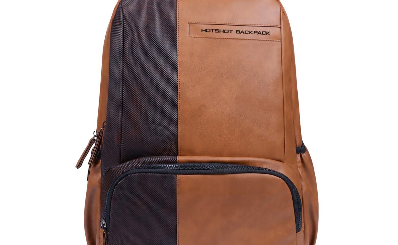 HOTSHOT BAGS VINTAGE SERIES_1411 32L FAUX LEATHER |15.6 INCH|LAPTOP BAG|TROLLY SLEEVE |SCHOOL BAG|OFFICE BACKPACK |COLLEGE BACKPACK|WATER RESISTANT|18 INCH|LAPTOP BACKPACK FOR MEN & WOMEN