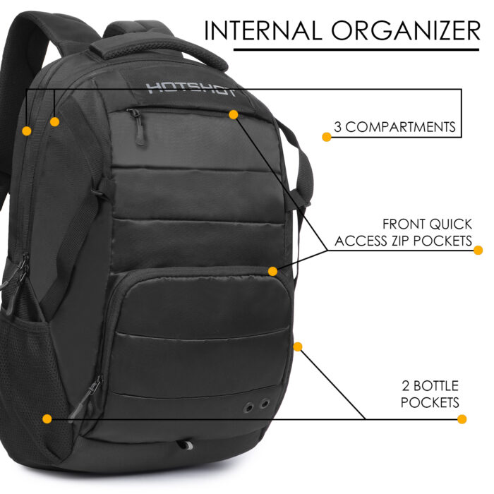 HOTSHOT BAGS ALLROUNDER_1415 32L|LAPTOP BAG|CHEST STRAP|15.6 INCH|OFFICE BACKPACK |SCHOOL BAG|COLLEGE BACKPACK| 19 INCH|MEN & WOMEN |WATER RESISTANT|LAPTOP BACKPACK FOR MEN - Image 8