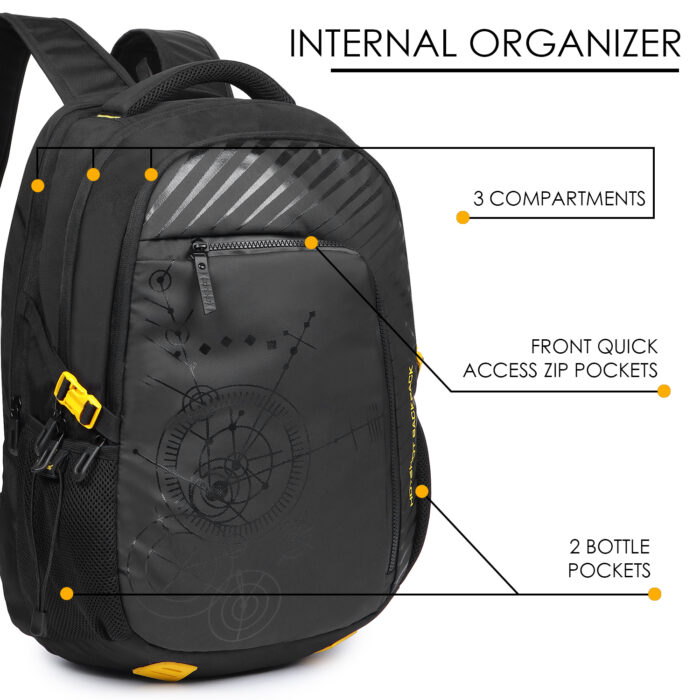 HOTSHOT BAGS ROVER PRO_1416 35L|LAPTOP BAG|TROLLEY SLEEVE|DETACHABLE KEY RING HOLDER|15.6 INCH|OFFICE BACKPACK |COLLEGE BACKPACK|19 INCH|MEN & WOMEN|WATER RESISTANT|LAPTOP BACKPACK FOR MEN - Image 9