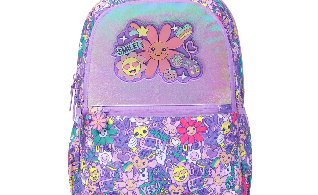 BEAUTY GIRLS BY HOTSHOT|SMILEY_1630|SCHOOL BAG|LARGE SIZE|TUTION BAG|COLLEGE BACKPACK|WATER RESISTANT |17 INCH|32 LITERS SCHOOL BAG FOR GIRLS