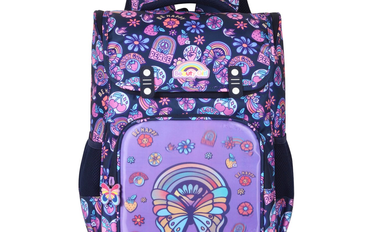 BEAUTY GIRLS BY HOTSHOT PEACE_1638|3D DESIGN| SCHOOL BAG|TUTION BAG|KIDS BAG|WATER RESISTANT|18 INCH|FOR GIRLS |32 LITERS BACKPACK
