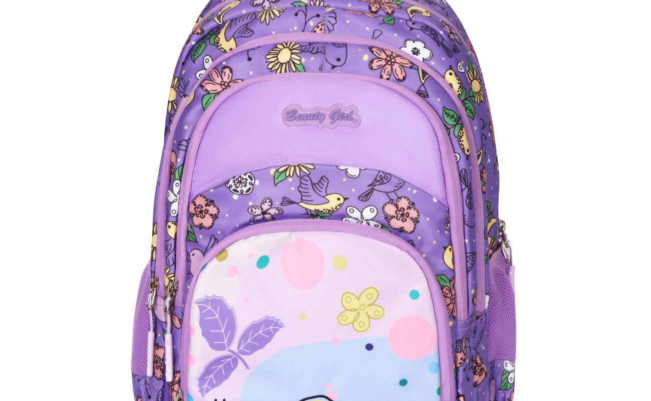 BEAUTY GIRLS BY HOTSHOT BRIDIE_1643|EMBRODIERY ON FRONT|SCHOOL BAG|TUTION BAG|COLLEGE BACKPACK|KIDS BAG|LARGE SIZE|WATER RESISTANT|19 INCH|FOR GIRLS & WOMEN|36 LITERS BACKPACK
