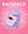 BEAUTY GIRLS BY HOTSHOT AQUA_1645 |3D EMBOSSED DESGIN| SCHOOL BAG|TUTION BAG|KIDS BAG|WATER RESISTANT|19 INCH|FOR GIRLS |30 LITERS BACKPACK FOR GIRLS - Image 9