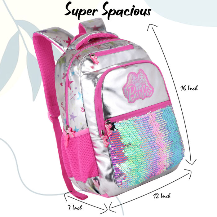 HOTSHOT Barbie School Bag for Kids|TUTION Bag|16 INCH|Girls & Women|26 L Small Backpack|Water Resistant|school bag - Image 5