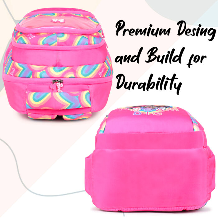 HOTSHOT BARBIE SCHOOL BAG FOR KIDS|TUTION BAG|19 INCH|GIRLS & WOMEN|30 L LARGE BACKPACK - Image 7