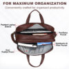 HOTSHOT EXECUTIVE_2001|LEATHER MESSANGER BAG|LAPTOP MESSAMGER BAG|LAPTOP SLING BAG|OFFICE BAG|SHOULDER BAG|15.6 INCH|WATER RESISTANT |20 L LAPTOP BAG FOR MEN & WOMEN - Image 5