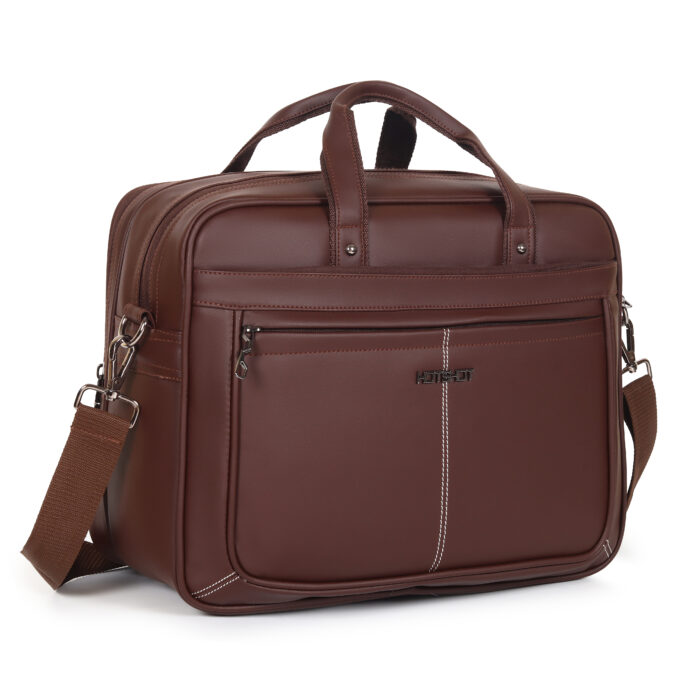 HOTSHOT EXECUTIVE_2001|LEATHER MESSANGER BAG|LAPTOP MESSAMGER BAG|LAPTOP SLING BAG|OFFICE BAG|SHOULDER BAG|15.6 INCH|WATER RESISTANT |20 L LAPTOP BAG FOR MEN & WOMEN - Image 4