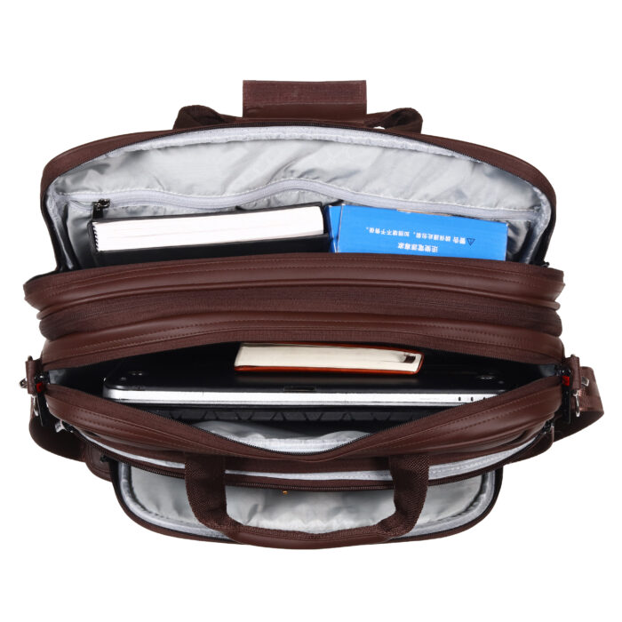 HOTSHOT EXECUTIVE_2003|LEATHER MESSANGER BAG|LAPTOP MESSAMGER BAG|LAPTOP SLING BAG|OFFICE BAG|EXPANDABLE DESIGN|15.6 INCH|WATER RESISTANT |25 L LAPTOP BAG FOR MEN & WOMEN - Image 7