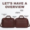 HOTSHOT EXECUTIVE_2003|LEATHER MESSANGER BAG|LAPTOP MESSANGER BAG|LAPTOP SLING BAG|OFFICE BAG|EXPANDABLE DESIGN|15.6 INCH|WATER RESISTANT |25 L LAPTOP BAG FOR MEN & WOMEN - Image 5