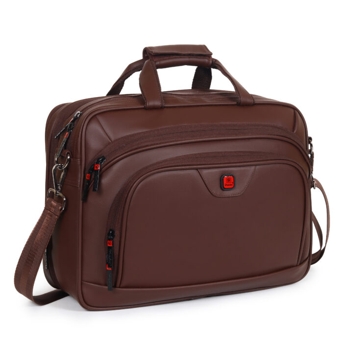 HOTSHOT EXECUTIVE_2003|LEATHER MESSANGER BAG|LAPTOP MESSAMGER BAG|LAPTOP SLING BAG|OFFICE BAG|EXPANDABLE DESIGN|15.6 INCH|WATER RESISTANT |25 L LAPTOP BAG FOR MEN & WOMEN - Image 12