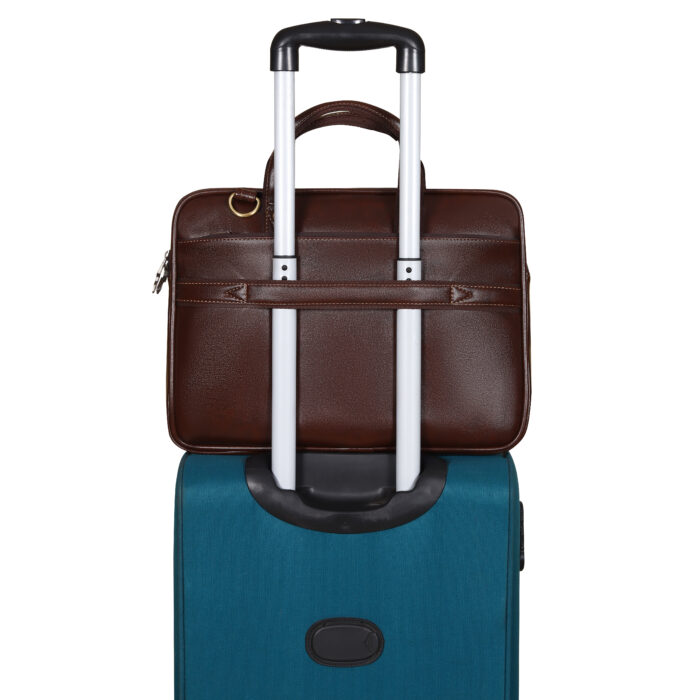 HOTSHOT EXECUTIVE_2004|LEATHER MESSANGER BAG|LAPTOP MESSAMGER BAG|LAPTOP SLING BAG|OFFICE BAG|TROLLY SLEEVE|15.6 INCH|WATER RESISTANT |10 L LAPTOP BAG FOR MEN & WOMEN - Image 9