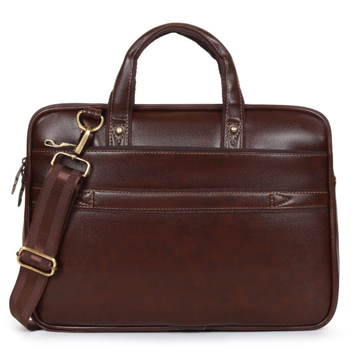 HOTSHOT EXECUTIVE_2004|LEATHER MESSANGER BAG|LAPTOP MESSAMGER BAG|LAPTOP SLING BAG|OFFICE BAG|TROLLY SLEEVE|15.6 INCH|WATER RESISTANT |10 L LAPTOP BAG FOR MEN & WOMEN - Image 2