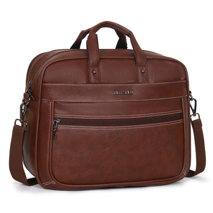 HOTSHOT EXECUTIVE_2006|LEATHER MESSANGER BAG|LAPTOP MESSAMGER BAG|LAPTOP SLING BAG|OFFICE BAG|SHOULDER BAG|15.6 INCH|WATER RESISTANT |18 L LAPTOP BAG FOR MEN & WOMEN - Image 4