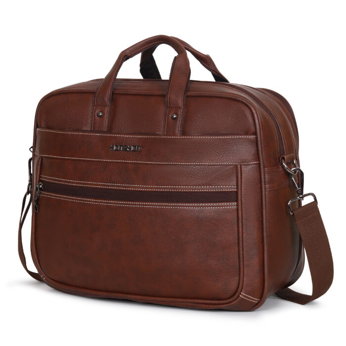 HOTSHOT EXECUTIVE_2006|LEATHER MESSANGER BAG|LAPTOP MESSAMGER BAG|LAPTOP SLING BAG|OFFICE BAG|SHOULDER BAG|15.6 INCH|WATER RESISTANT |18 L LAPTOP BAG FOR MEN & WOMEN - Image 3