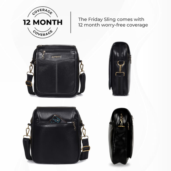 HOTSHOT TRIPSTER_2007|FAUX LEATHER SLING BAG|SIDE BAG|TRAVEL BAG|SHOULDER BAG|PASSPORT BAG|CROSS BODY BAG|WATER RESISTANT|7 LITER SLING BAG FOR MEN & WOMEN - Image 8