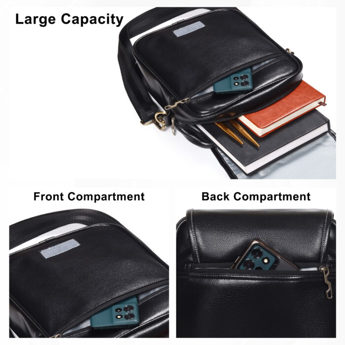 HOTSHOT TRIPSTER_2007|FAUX LEATHER SLING BAG|SIDE BAG|TRAVEL BAG|SHOULDER BAG|PASSPORT BAG|CROSS BODY BAG|WATER RESISTANT|7 LITER SLING BAG FOR MEN & WOMEN - Image 7