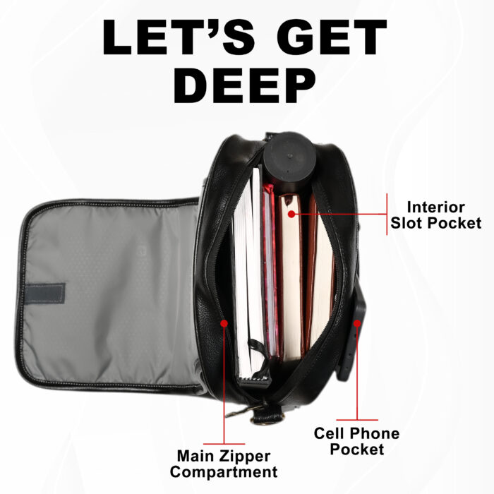 HOTSHOT TRIPSTER_2007|FAUX LEATHER SLING BAG|SIDE BAG|TRAVEL BAG|SHOULDER BAG|PASSPORT BAG|CROSS BODY BAG|WATER RESISTANT|7 LITER SLING BAG FOR MEN & WOMEN - Image 6