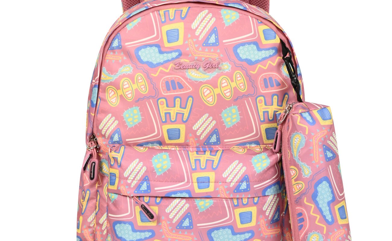 BEAUTY GIRLS BY HOTSHOT |COLLEGE BACKPACK|SCHOOL BAG|TUTION BAG|TABLET SLEEVE|JOY POUCH|WATER RESISTANT BAG|FOR GIRLS & WOMEN 15L