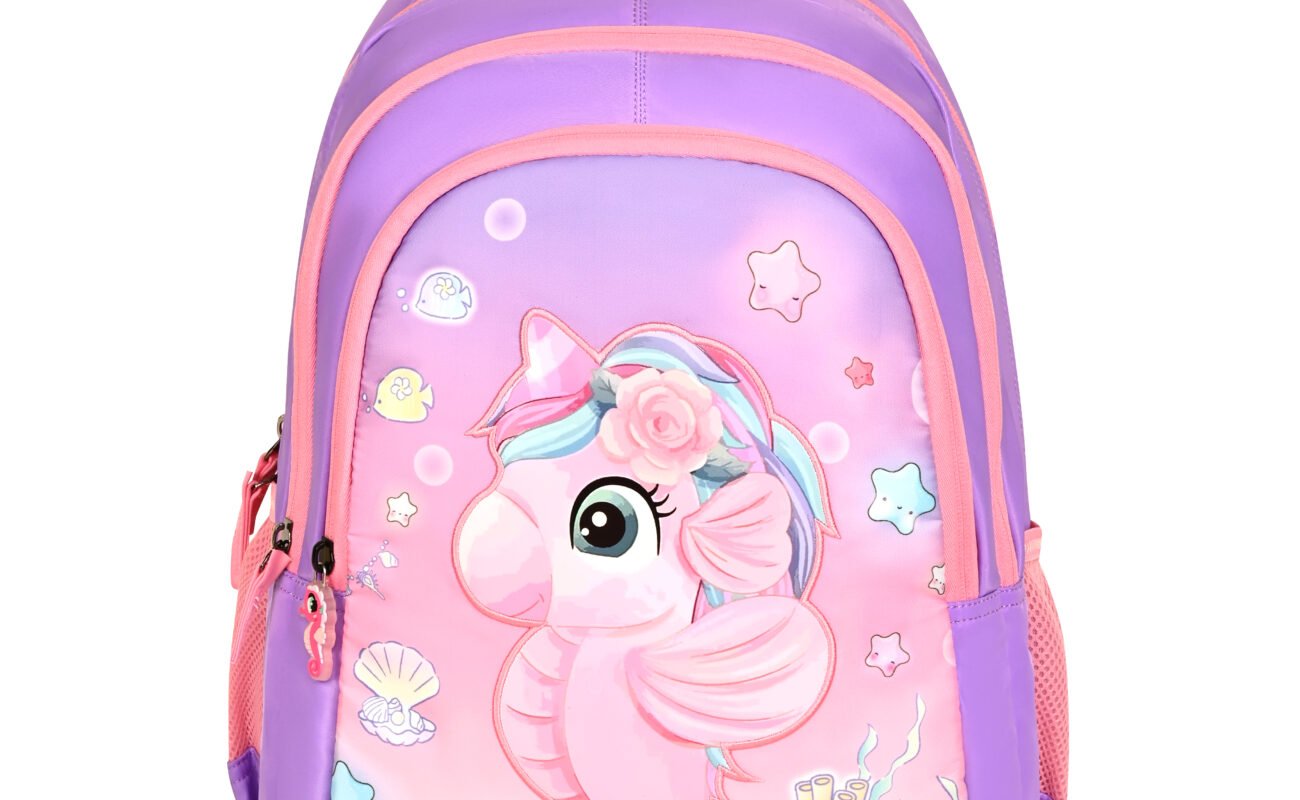 BEAUTY GIRLS BY HOTSHOT SEAHORSE_1655| school bag for girls|kids bag for girls|17 inch|backpack for girls |water resistant|26L school bag