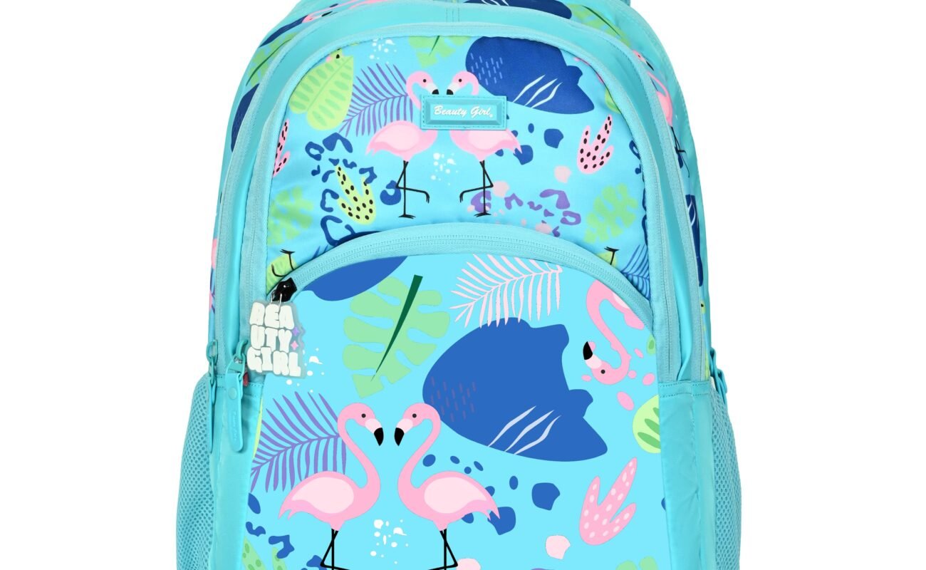 BEAUTY GIRLS BY HOTSHOT FLAMINGO_1658|school bag for girls|bag for girls|kids bag |19 inch|backpack for girls |water resistant|34L school bags