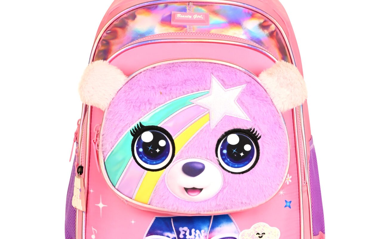 BEAUTY GIRLS BY HOTSHOT FURRY CAT_1662|school bag for girls|kids bag for girls|18 inch|backpack for girls |water resistant|32L school bags