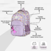 BEAUTY GIRLS BY HOTSHOT FLY WITH ME_1668|school bag for girls|18 inch|kids backpack for girls |water resistant|34L backpack - Image 8