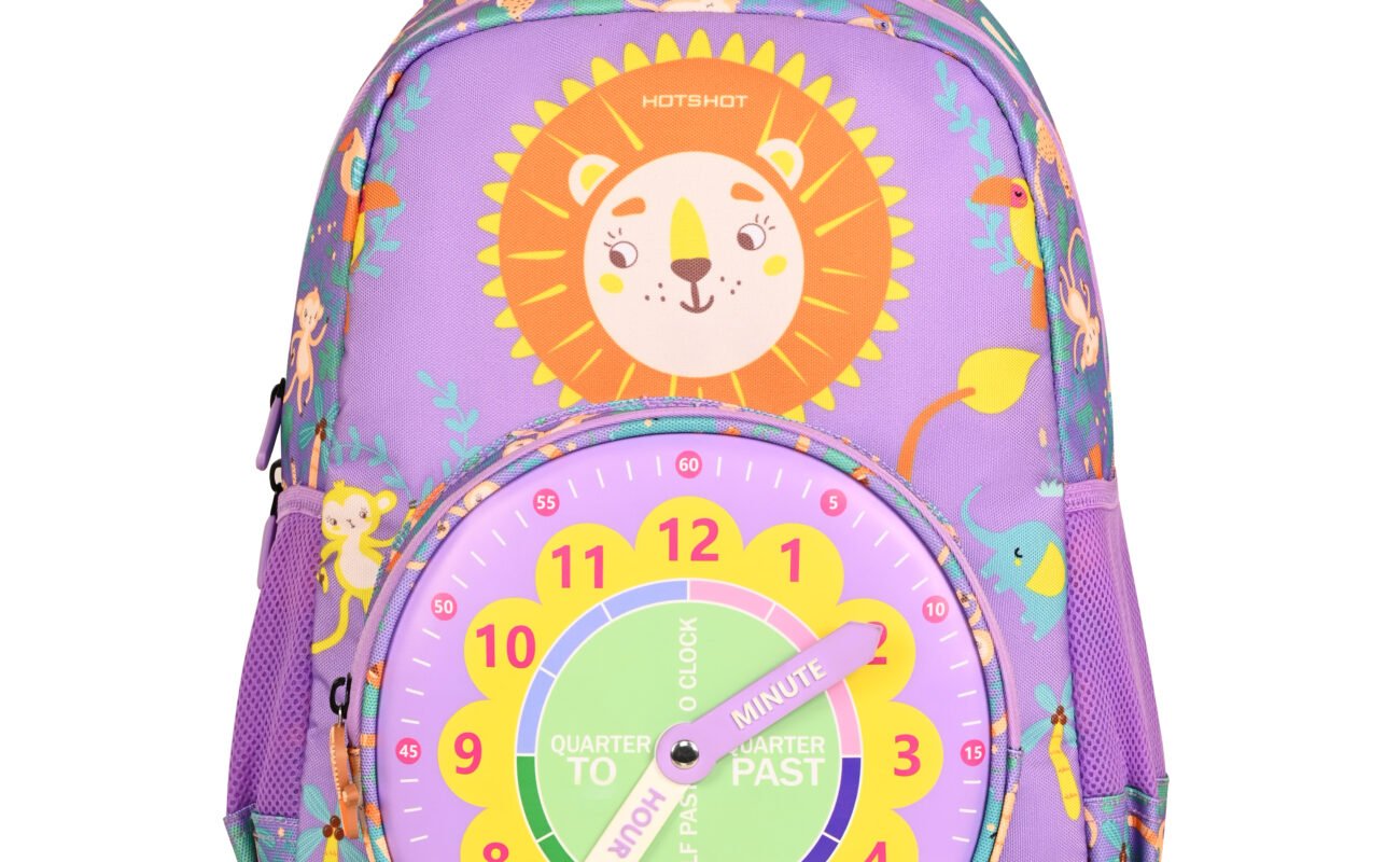 HOTSHOT CLOCK_1813|school bag for boys|bag for kids|16 INCH|backpack for girls |water resistant|for boys & girls|24L school bags