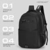 HOTSHOT All-Rounder Laptop Backpack with Raincover|Office|College|Travel|Anti Theft Pocket|Suspension Straps|Trolley Sleeve|Detachable Key Ring|for Men and Women|15 In|38L - Image 5
