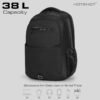 HOTSHOT All-Rounder Laptop Backpack with Raincover|Office|College|Travel|Anti Theft Pocket|Suspension Straps|Trolley Sleeve|Detachable Key Ring|for Men and Women|15 In|38L - Image 2